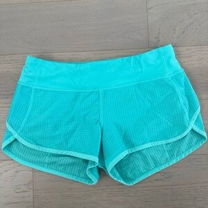 Lululemon Athletica Turquoise Athletic Shorts